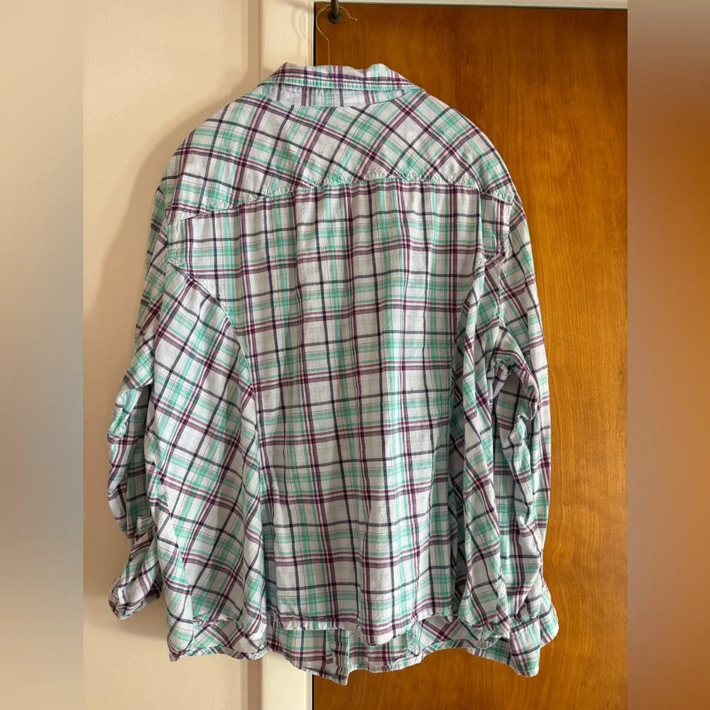 Torrid Plaid Button-Up Shirt Size 3 - Picture 3 of 8